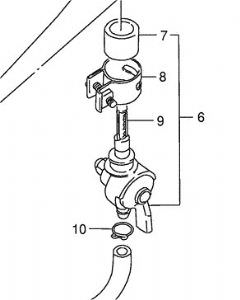 Fuel Cock Assembly DT2 &DT2.2hp 66100-98411-000 (click for enlarged image)